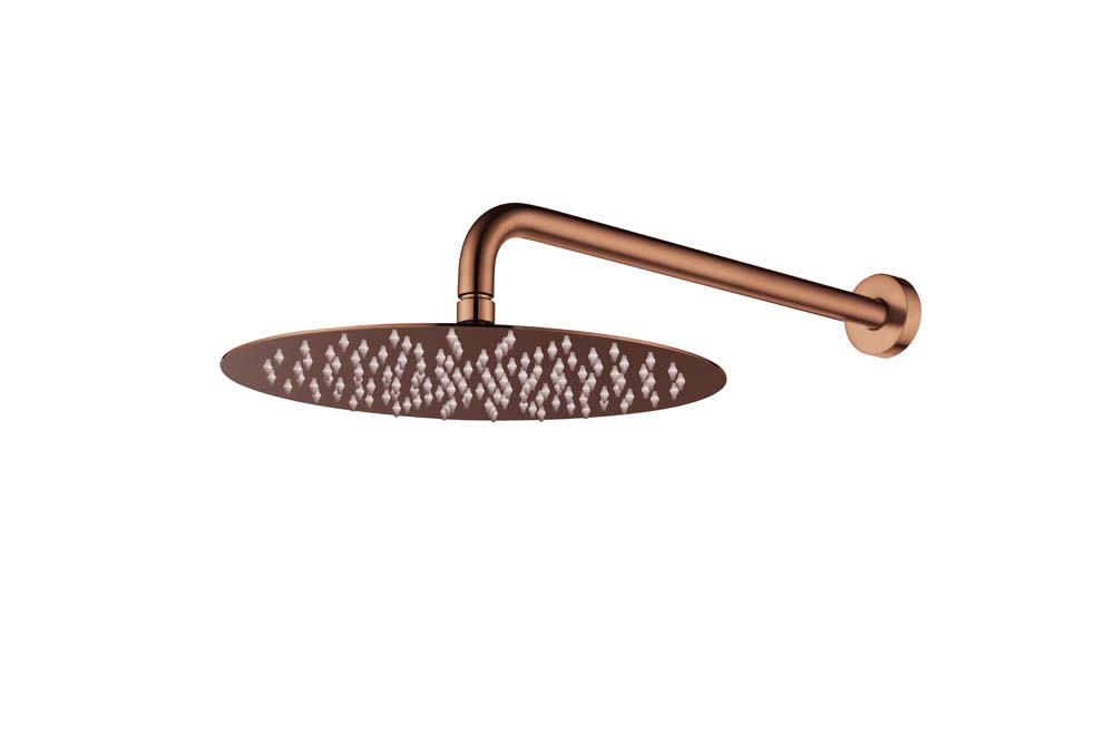 Верхний душ с кронштейном UNO Brushed Bronze 30cm латунь 422-TOP-BRB