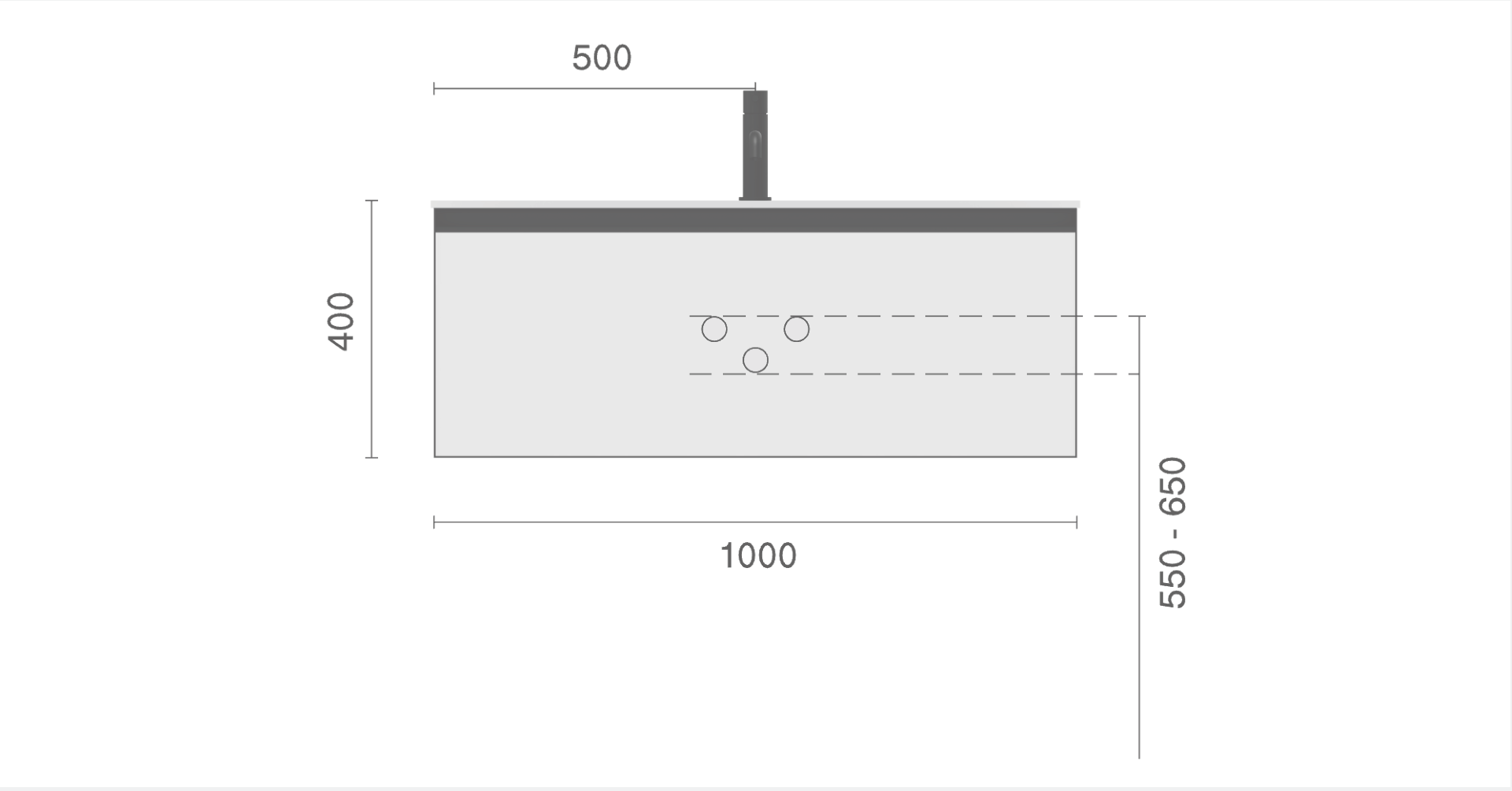 Тумба под раковину 100 см ArmadiArt Quatro 1 790-M1-100-CM-RIB-MG