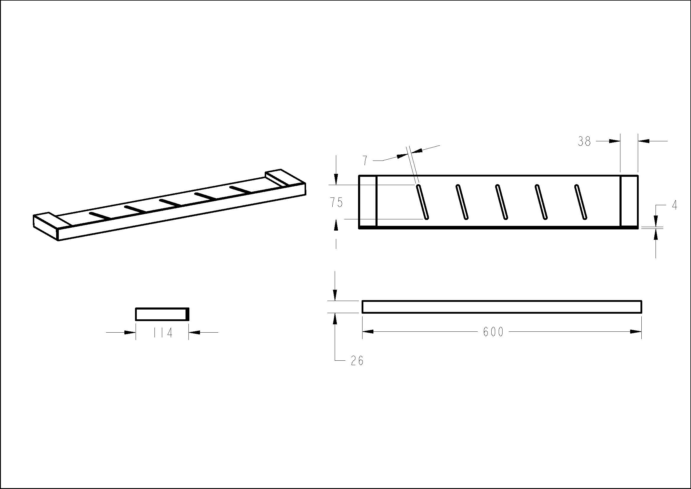 Полка Qubic Gun Metal 10736-GM