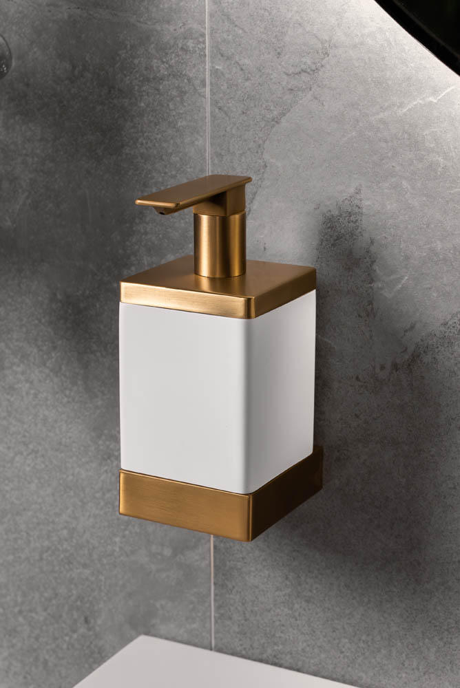 Диспенсер настенный Qubic Matt Gold 10727-MG