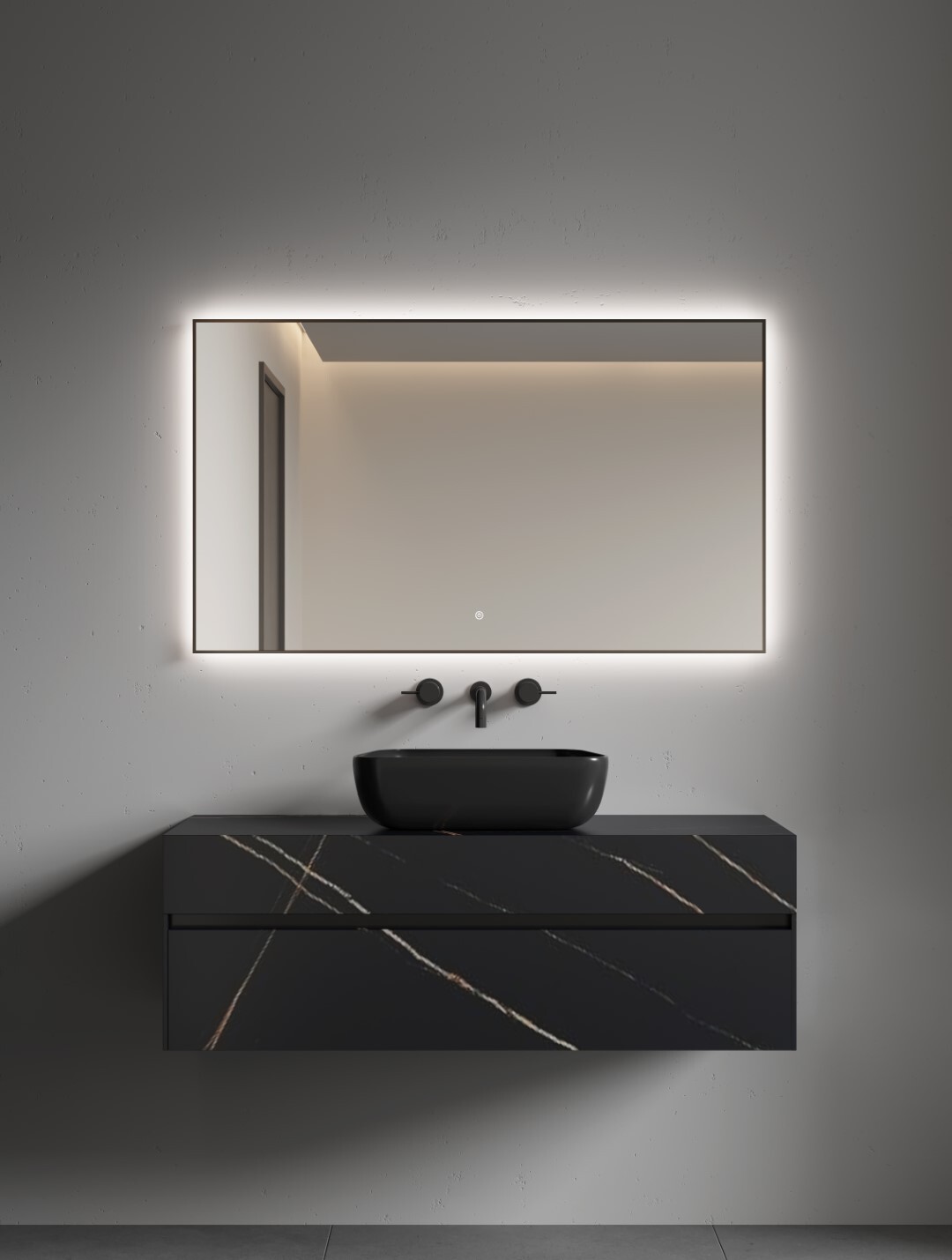 Зеркало с подсветкой и сенсорным управлением 120х70 см ArmadiArt Modern 543-120-B