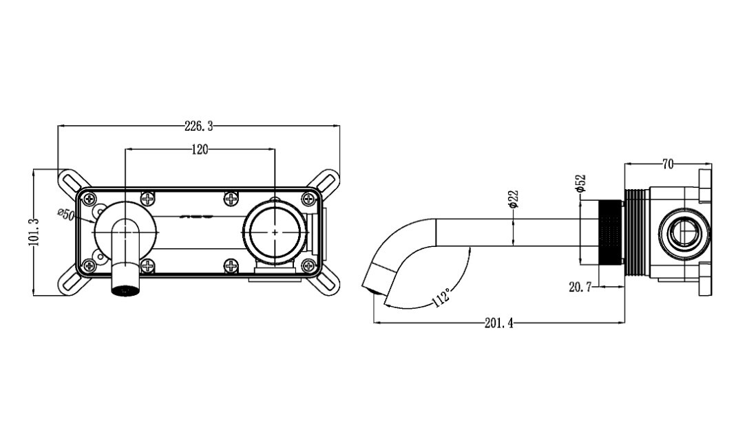 Смеситель для раковины автоматический Boheme Tech 158/2-B