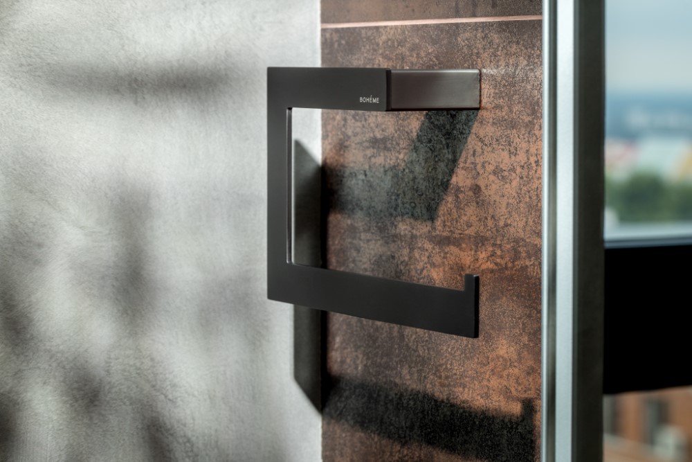 Полотенцедержатель кольцо Qubic Gun Metal 10725-GM