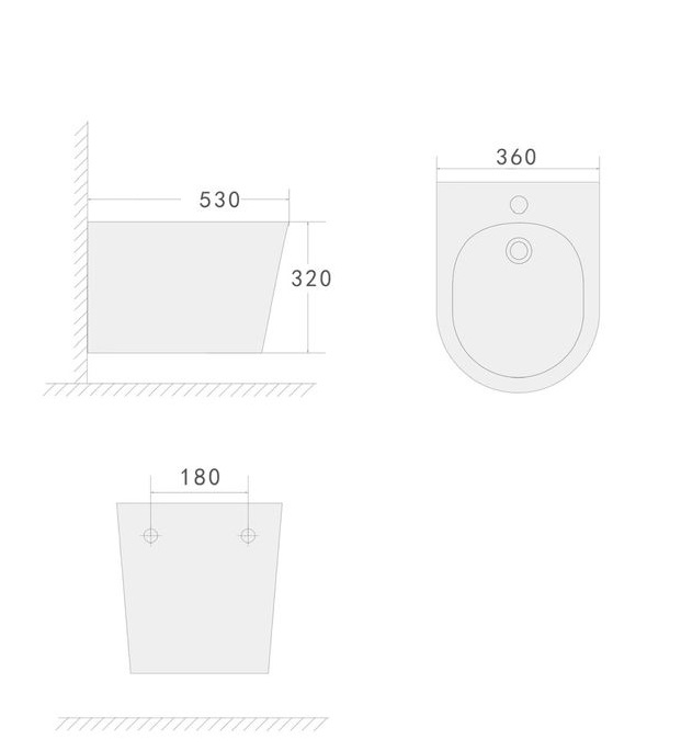 Биде подвесное Boheme Avva 973-MW-BIDET