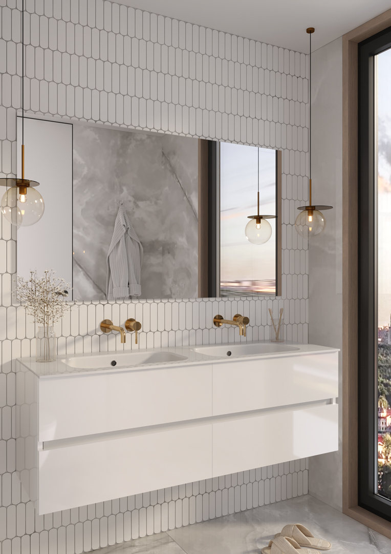 Тумба под раковину 140 см ArmadiArt Vallessi 837-140-W