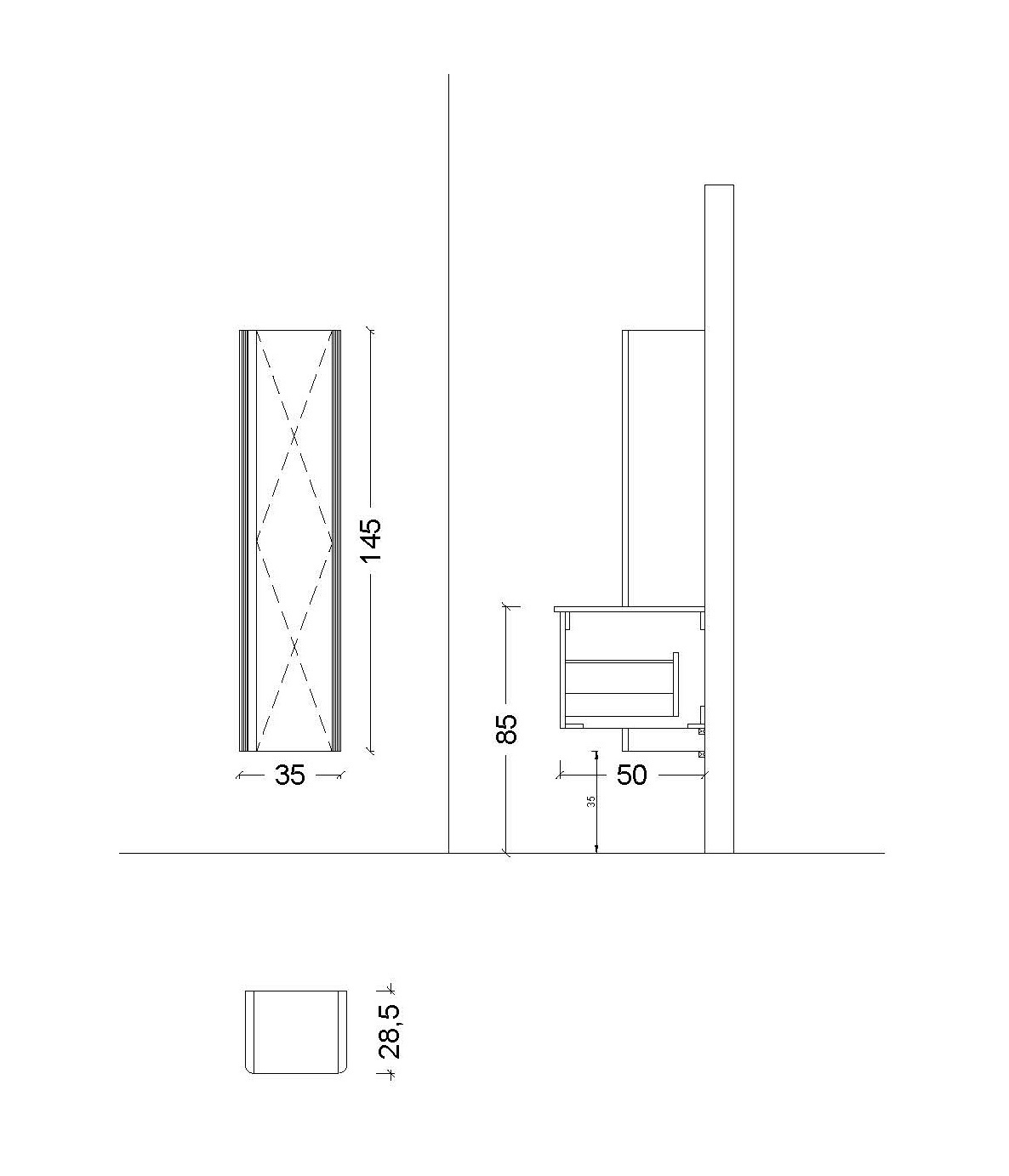 Пенал 35 см ArmadiArt Voi 782-BD-R-L