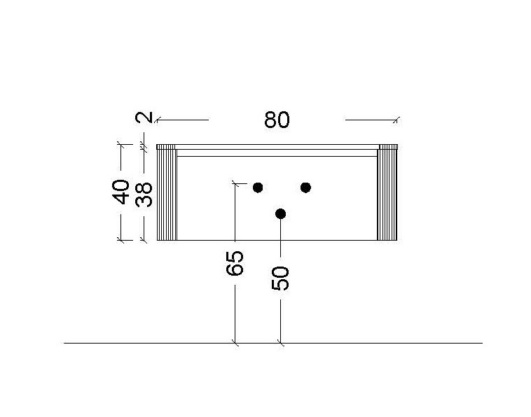 Тумба с раковиной без отверстия 80 см ArmadiArt Voi 782-080-L/786-080-L