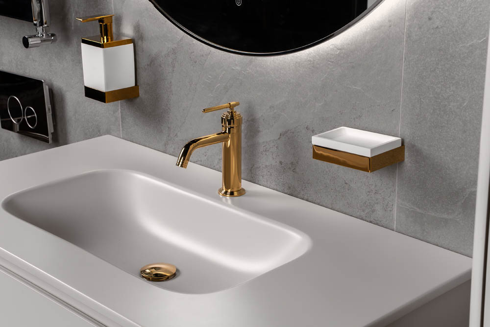 Диспенсер настенный Qubic Gold 10727-G
