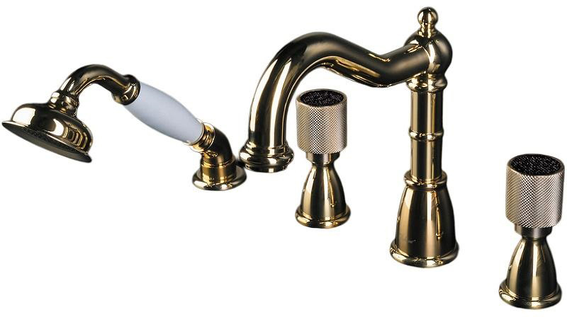 Смеситель на борт ванны Boheme Royal Cristal 395-Royal/CRST black