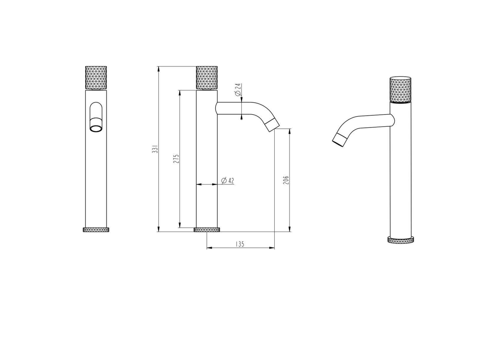 Смеситель для раковины Boheme Stick 122-BCR.2