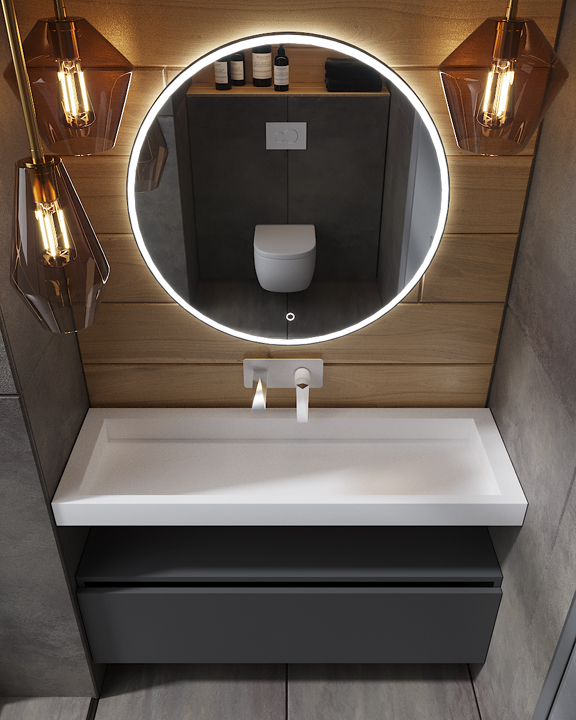 Тумба под столешницу 120 см ArmadiArt Vallessi Uno-S 897-120-A mat