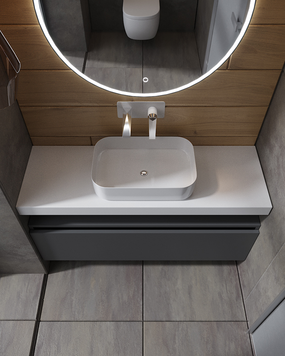 Тумба под столешницу 120 см ArmadiArt Vallessi Uno-S 897-120-A glossy