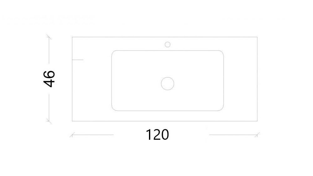 Раковина 120 см ArmadiArt Vallessi 838-120-A