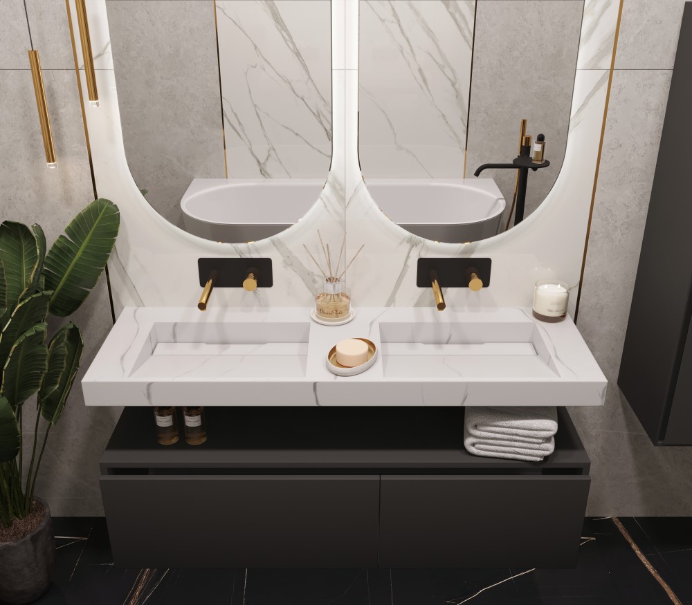 Раковина 140 см ArmadiArt Flat 859-140-CLCT