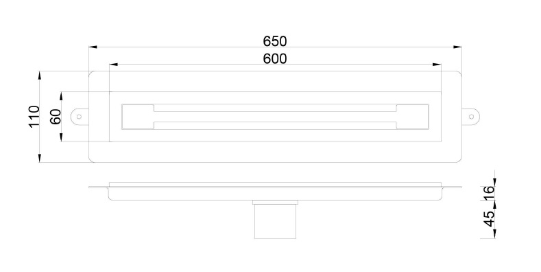Душевой лоток 60 см ArmadiArt B&T Infinity 981-60-BRB