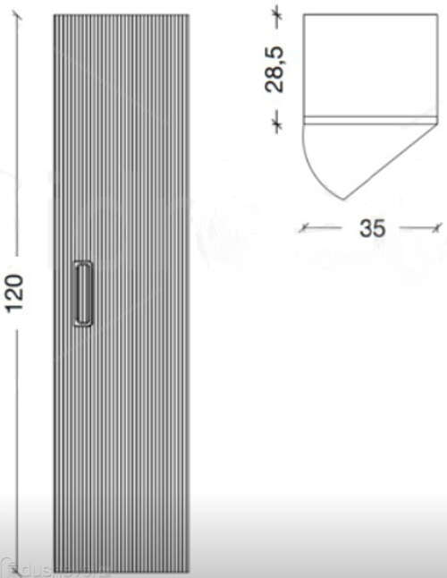 Пенал 35 см ArmadiArt Vallessi Avantgarde Linea 845-BCR