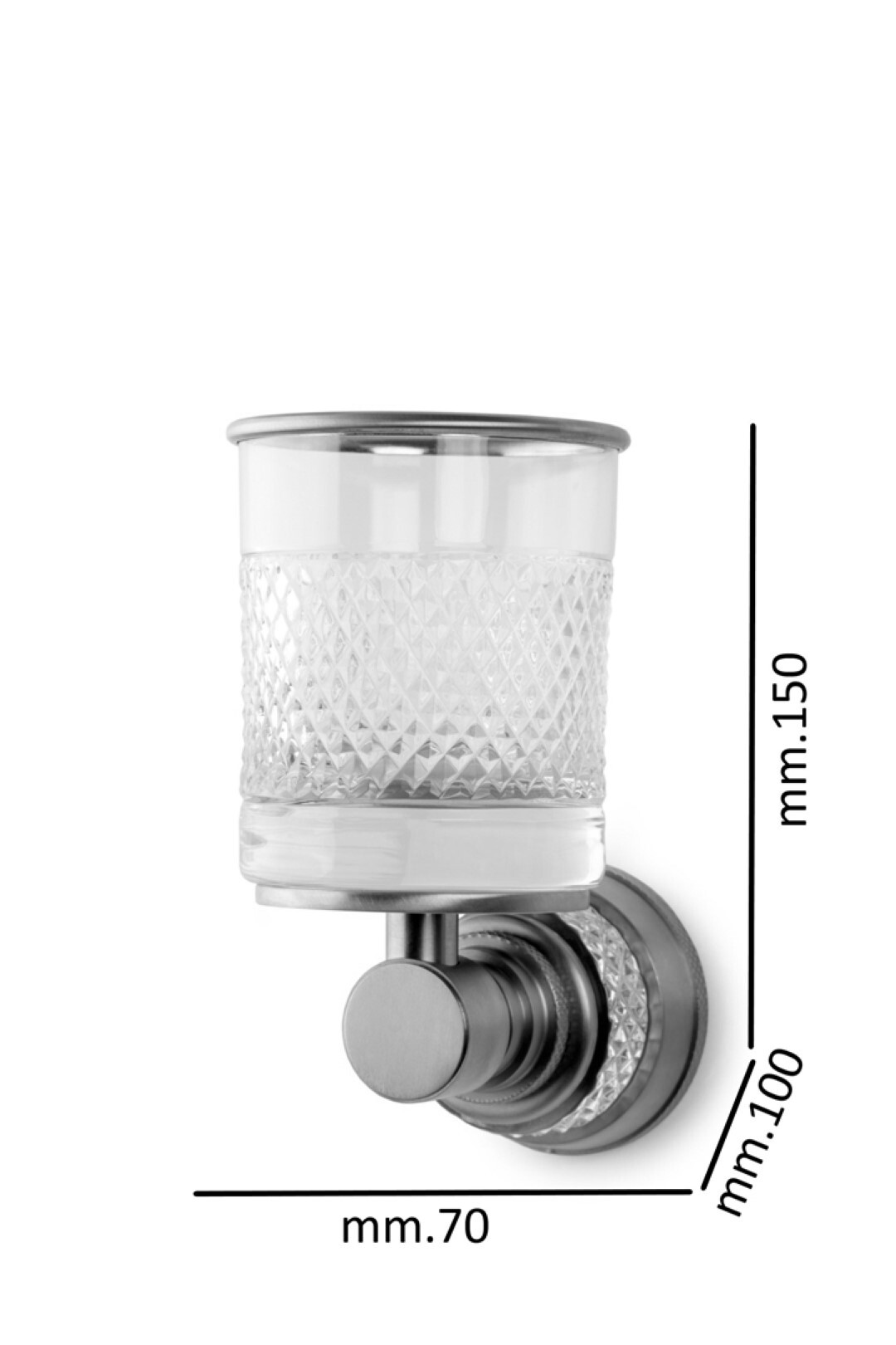 Стакан для зубных щеток Boheme Aura 10244-CR