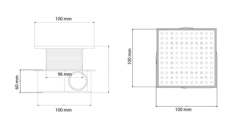 Душевой трап 10х10 см ArmadiArt Smart Design 984-10-MG