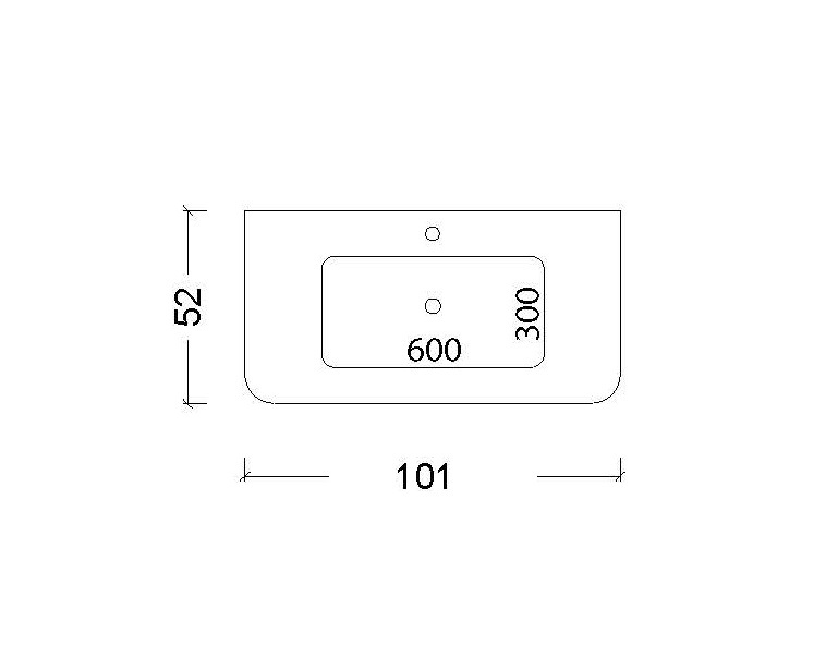 Раковина 100 см ArmadiArt Voi 786-100-C