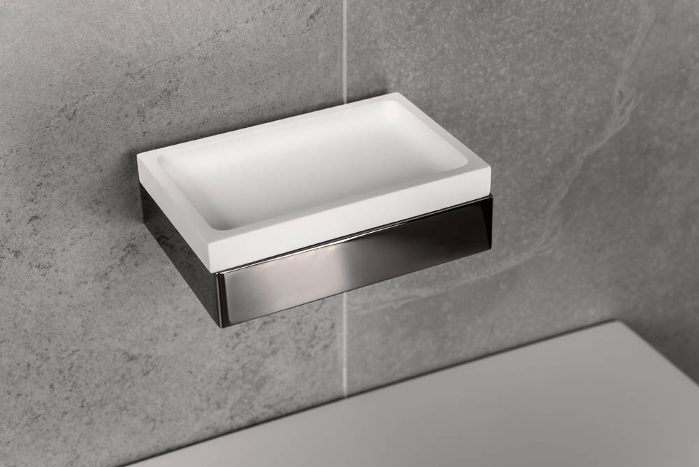 Мыльница настенная Qubic Shine Gun Metal 10723-SGM
