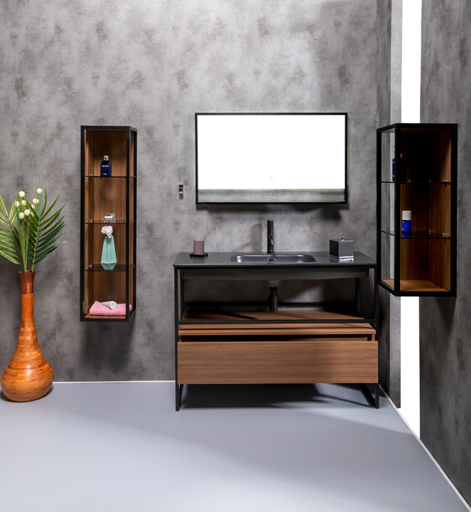 Ящик под консоль LOFT 120 dark wood, 1 полка 894-120-D