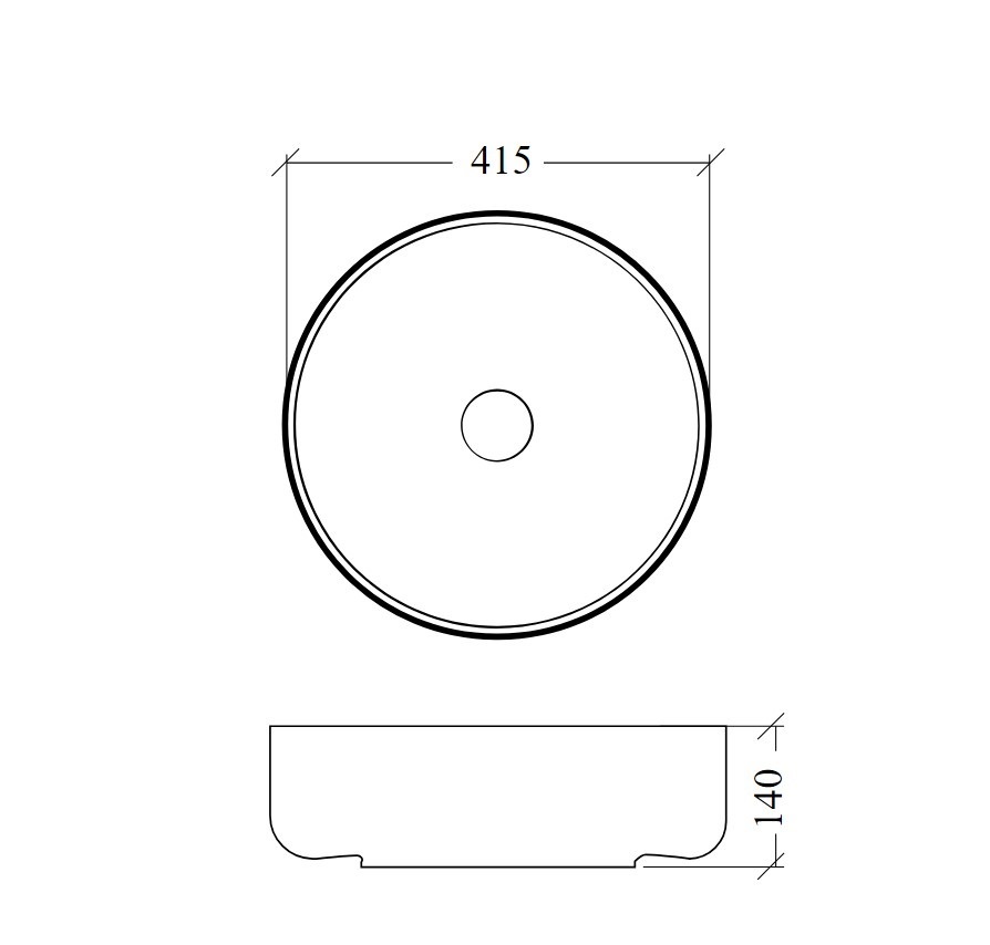 Раковина накладная Ø41,5 см ArmadiArt Sole Corian 819-DL