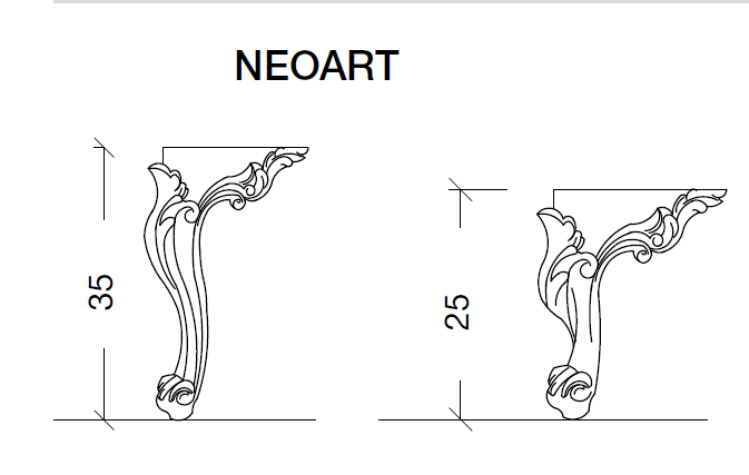 Ножки высокие ArmadiArt NeoArt 855-BR h35, 1 пара