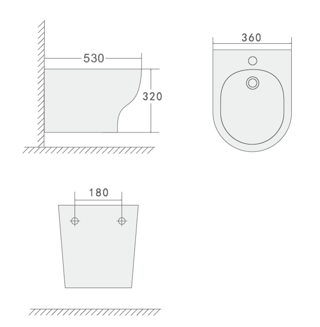 Биде подвесное Boheme Fiore 978-BIDET-B