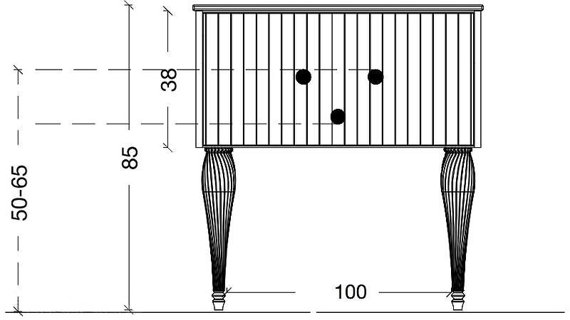 Тумба под раковину 100 см ArmadiArt Vallessi Avantgarde Canale 843-100-WCR