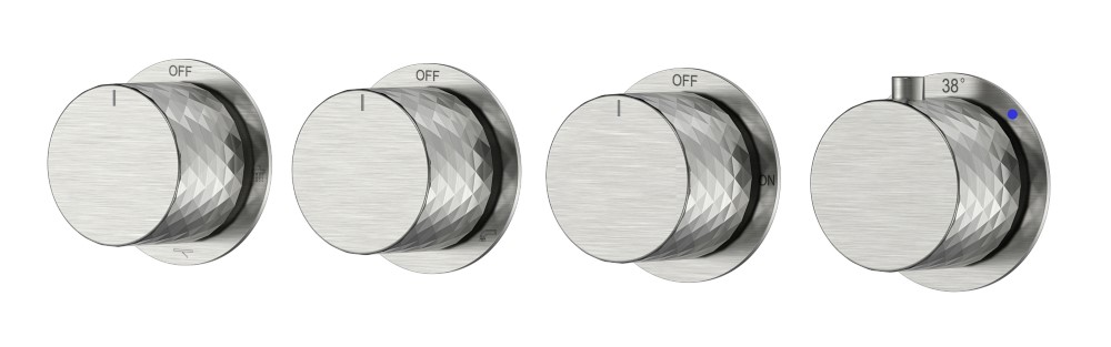 Смеситель встроенный с термостатом STICK DIAMOND NICKEL BRUSH 5-проходной 124-T-5-NB.1