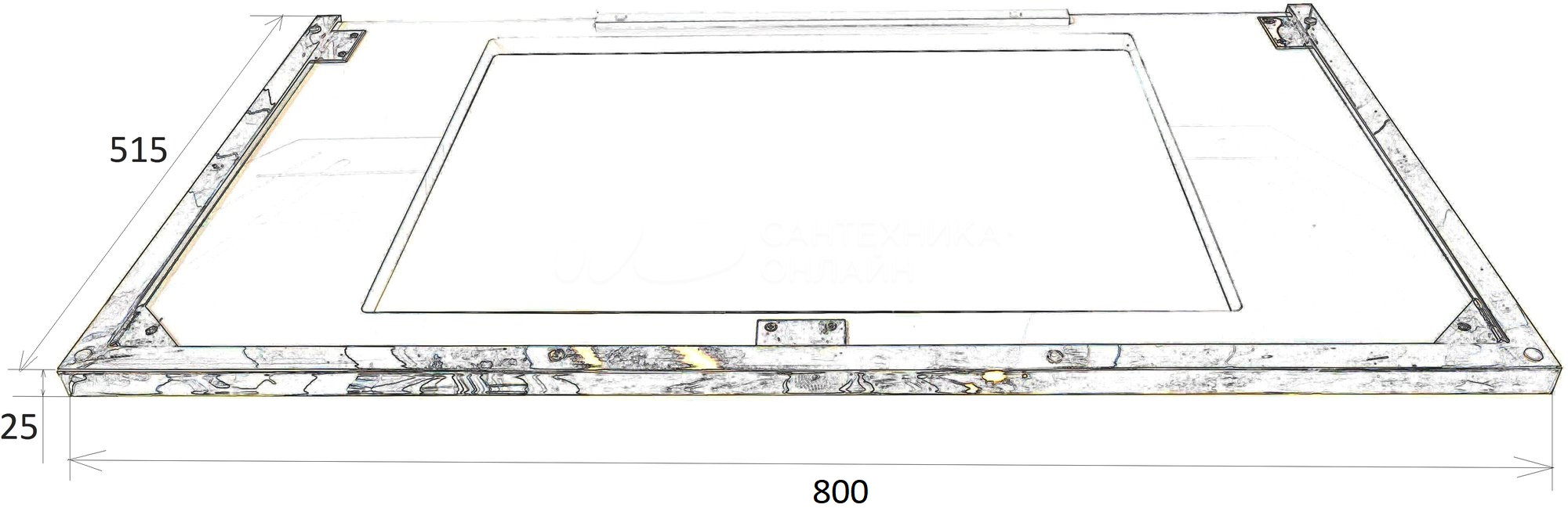 Подстолье 80 см ArmadiArt Lucido 771-080-CR