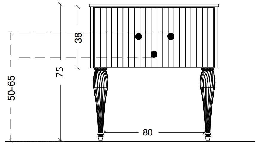 Тумба под раковину 80 см ArmadiArt Vallessi Avantgarde Canale 843-080-WG