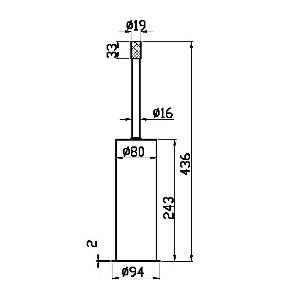 Напольный ерш classic UNO Chrome 10979-classic-CR