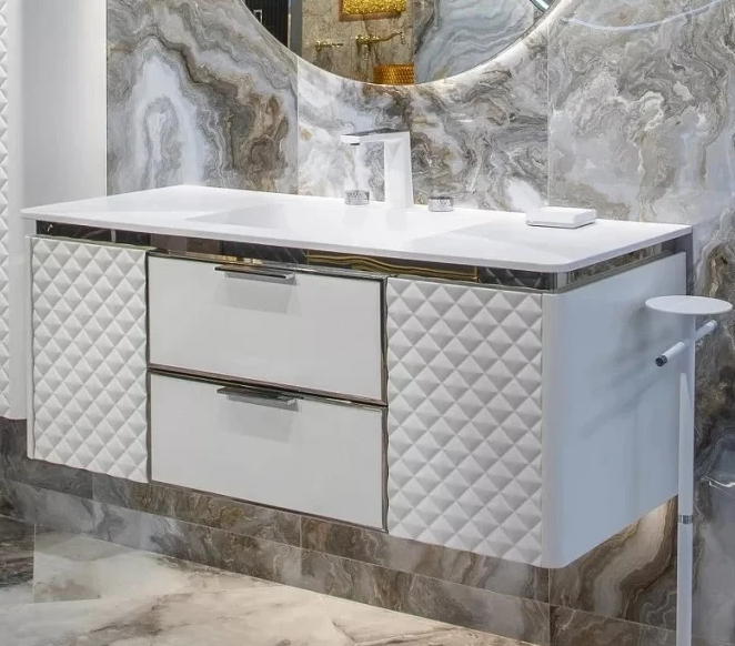 Раковина 121 см ArmadiArt Rombo Corian 776-120-W
