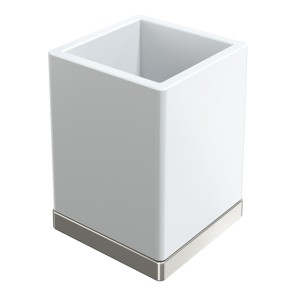 Стакан настольный Qubic Nickel Brush 10961-NB