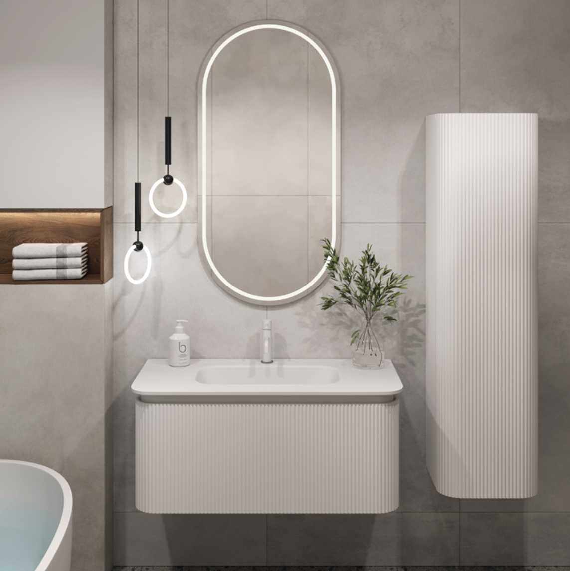 Тумба под раковину 100 см ArmadiArt Ovale S 781-100-W