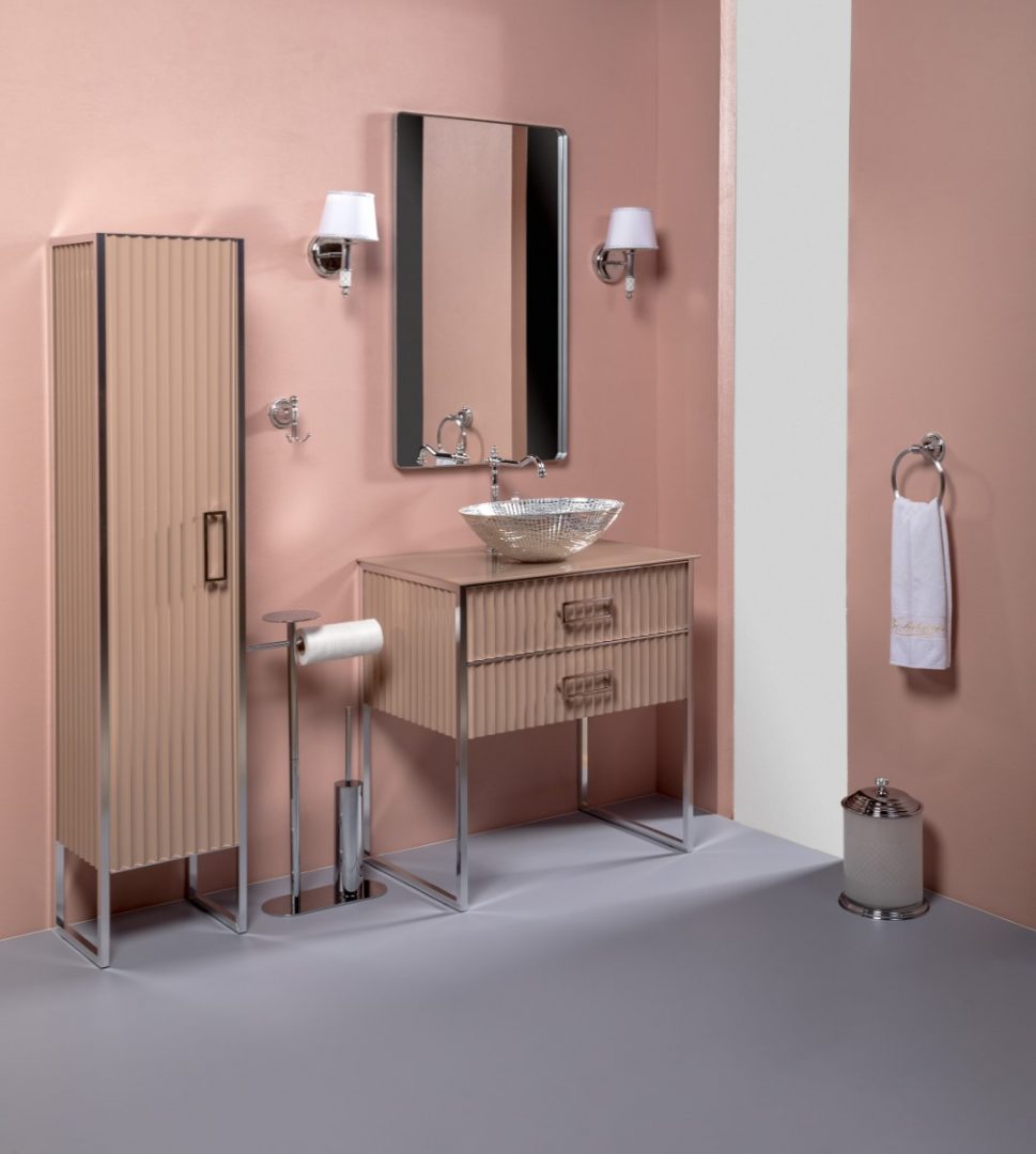 Столешница стекло 80см прямая CAPPUCINO 853-080-CP