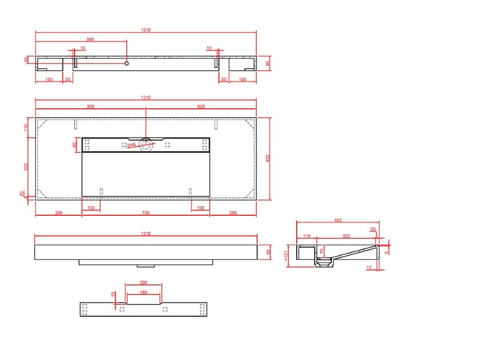 Раковина 120 см ArmadiArt Flat 859-120-CLCT