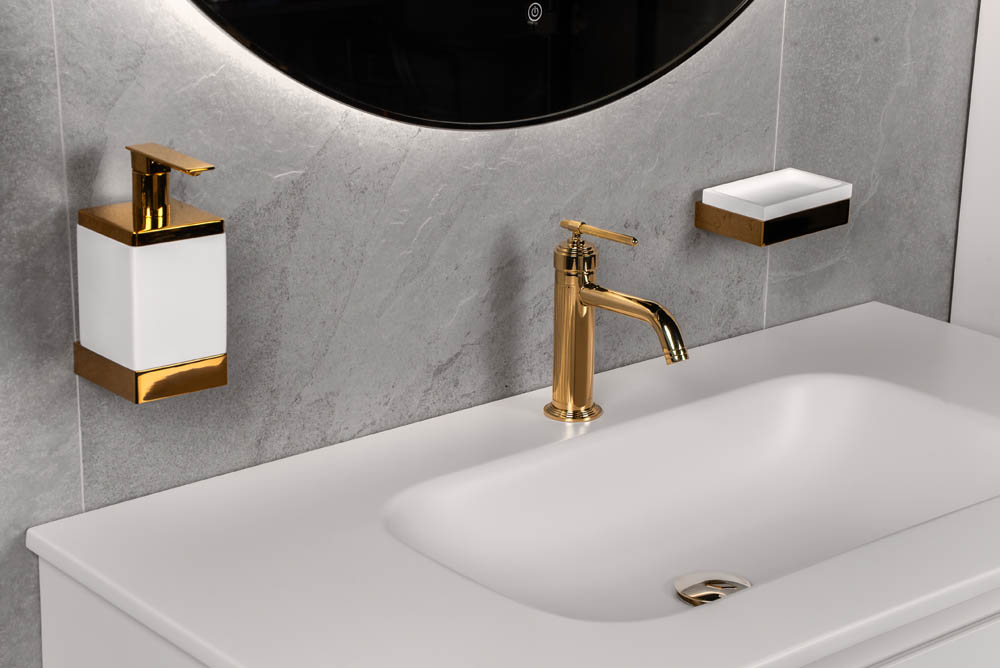 Диспенсер настенный Qubic Gold 10727-G