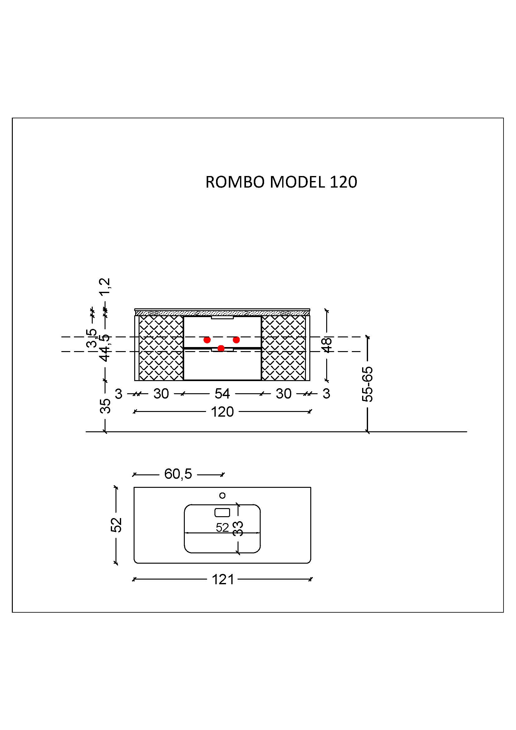 Раковина 121 см ArmadiArt Rombo Corian 776-120-W