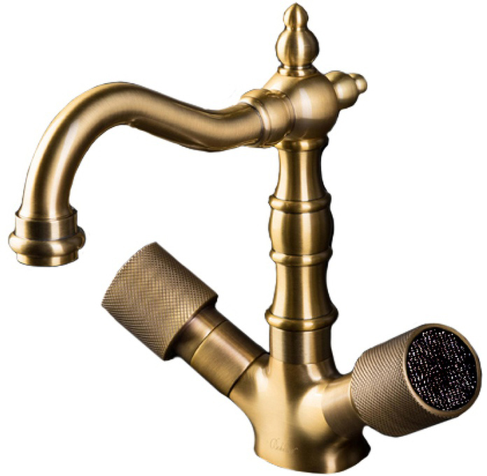Смеситель для раковины Boheme Royal Cristal 312-Royal/CRST black