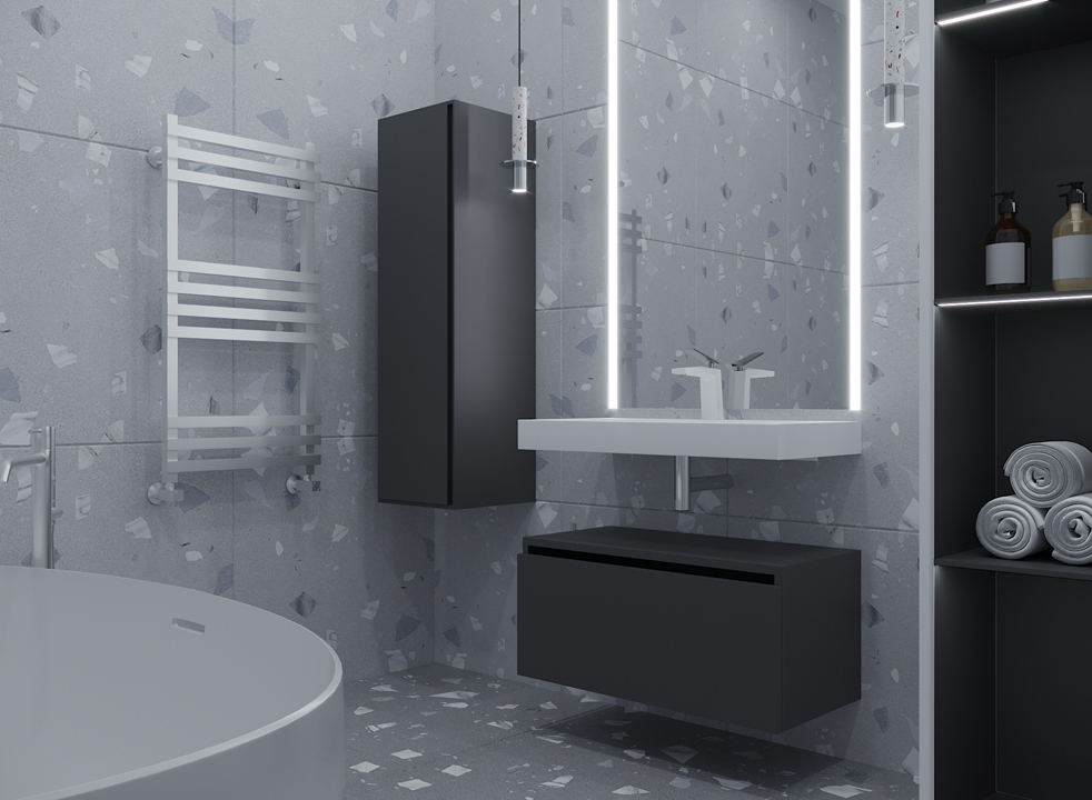 Тумба под столешницу 80 см ArmadiArt Vallessi Uno-S 897-080-A glossy