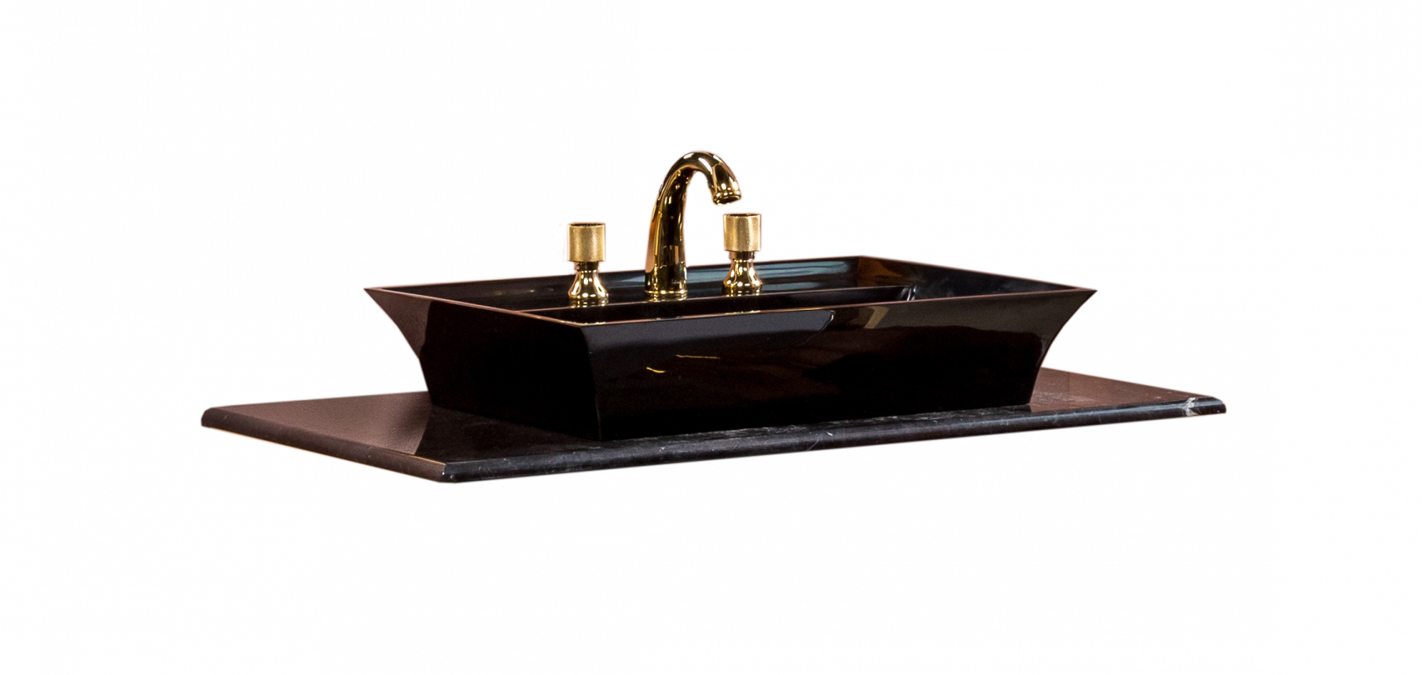 Столешница мрамор 101см Black Toros под LV-6 чашу 857-101-BT