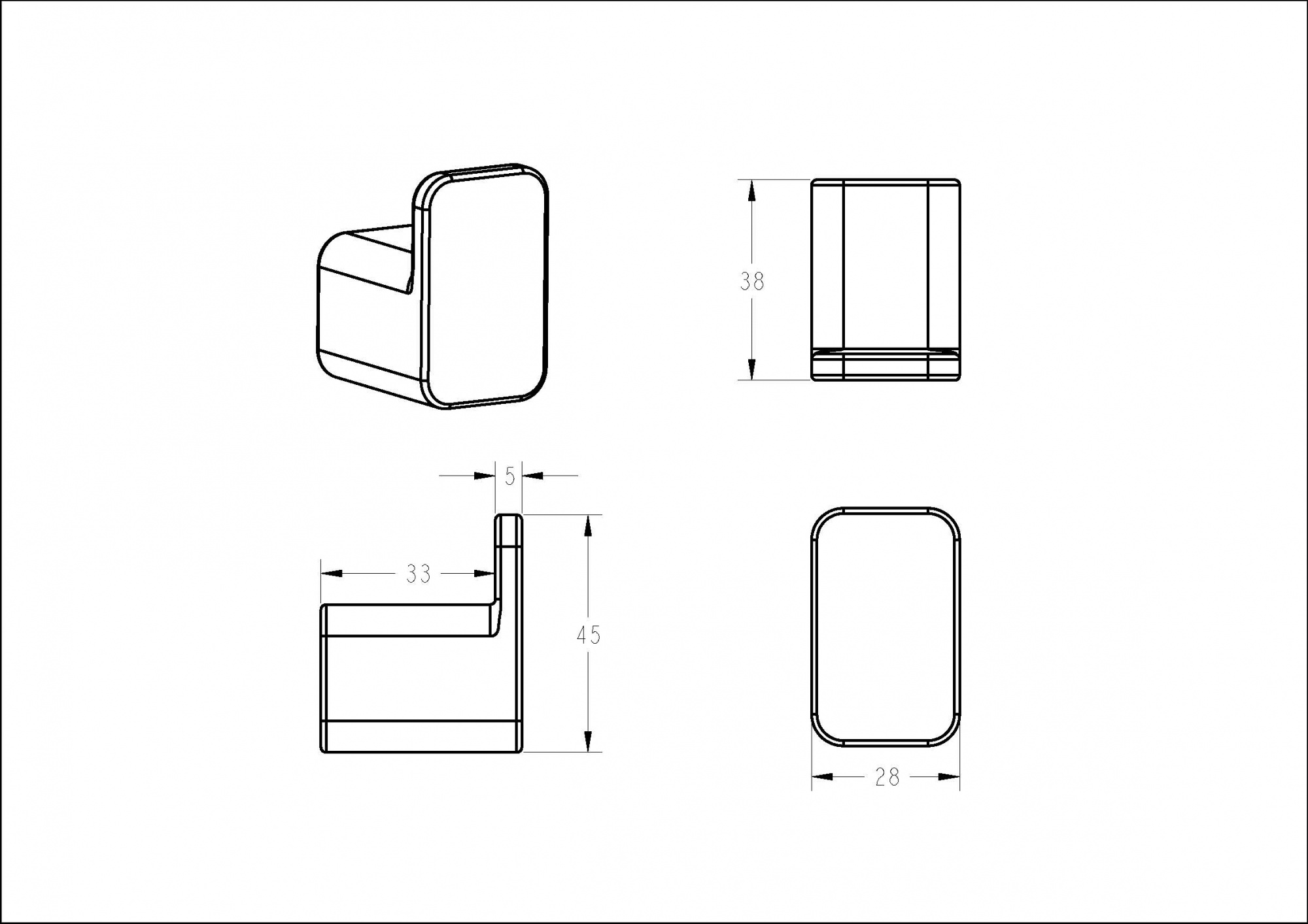 Крючок Qubic Black 10726-B
